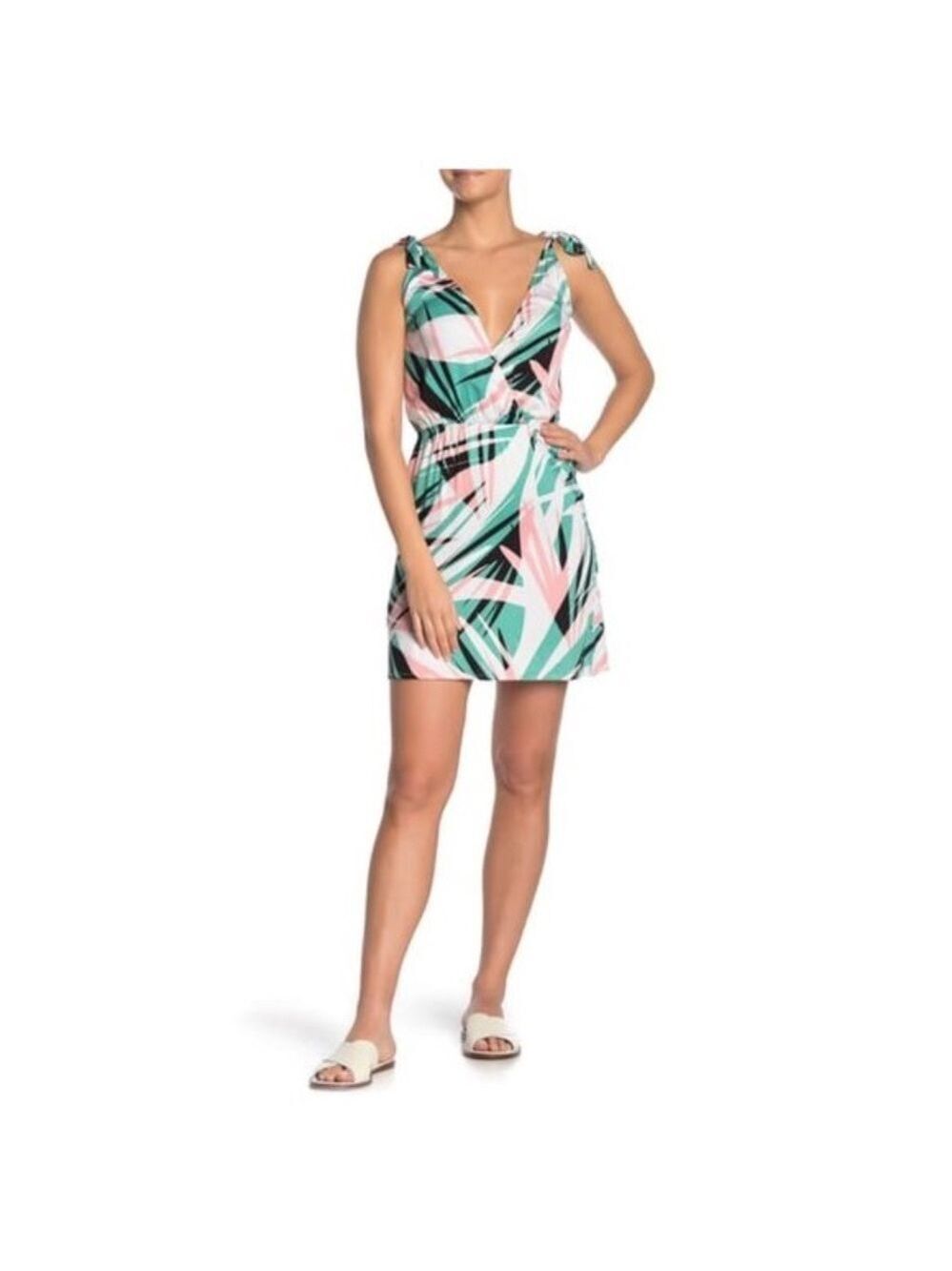 The Bikini Lab Sonic Boom PalmPrint Cover-Up Dress
